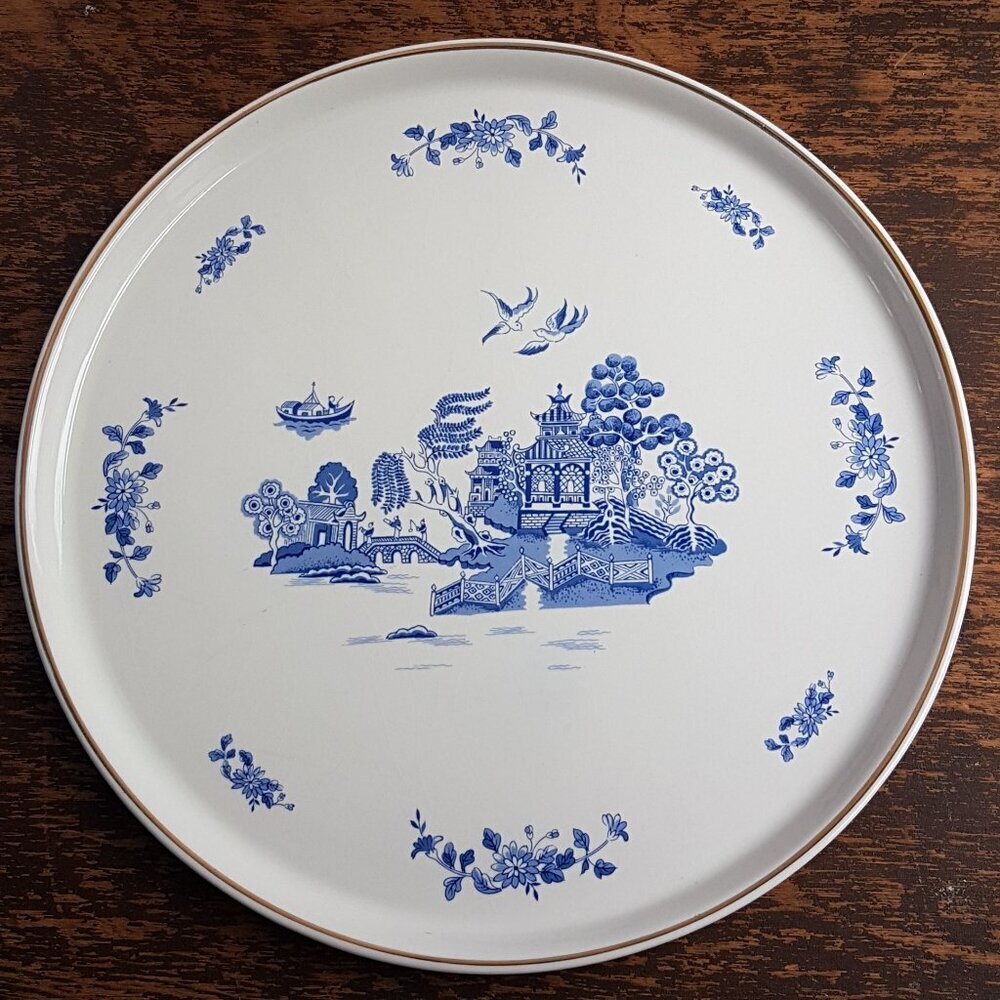 Blue Willow Blue & White 11 inch Ceramic Serving Tray by Robinson Design Group
